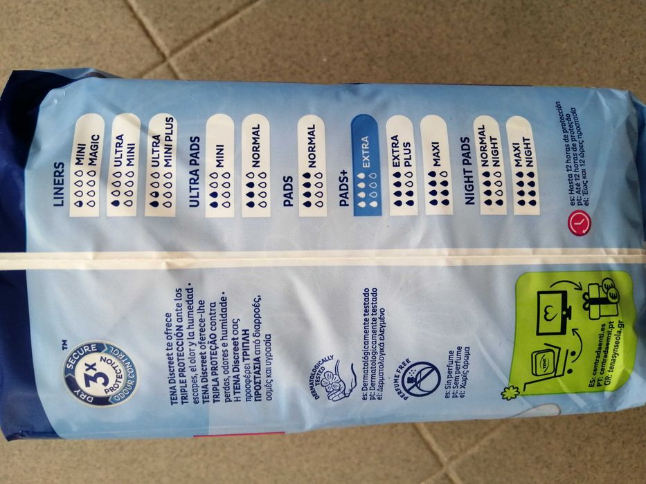 Pensos Incontinência Discreet Maxi Night Tena (embalagem 12 un)