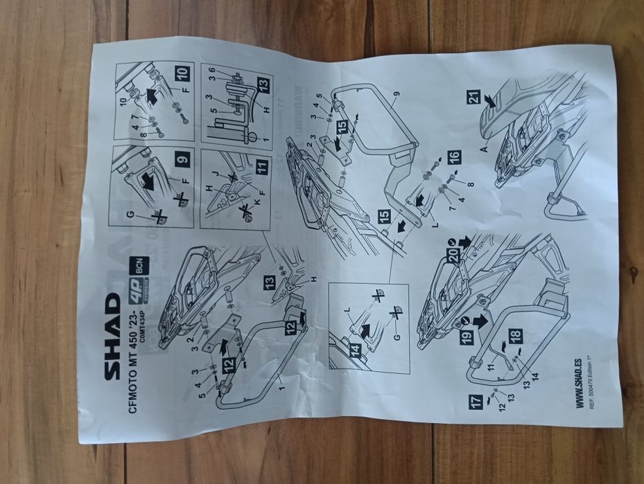 Suporte malas Laterais CF Moto 450 MT