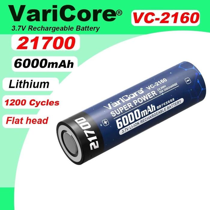 Akumulatory VariCore 6000mAh 3.7V Li-on nowe 21700