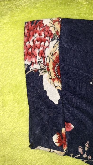 Alladynki 3/4  w kwiaty L/XL