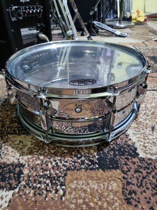 Werbel stalowy 14"x5,5"  Strojony 8śrub Pearl mirror chrome Steel shel