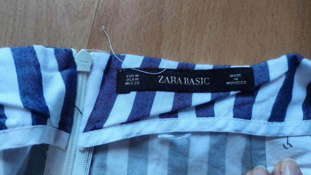 Spódnica w paski z wiązaniem Zara r. M