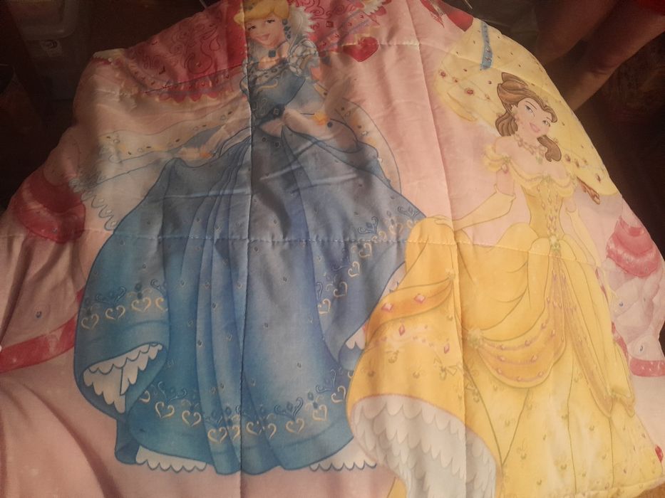 Colcha Acolchoada / Edredão Infantil - Princesas Disney