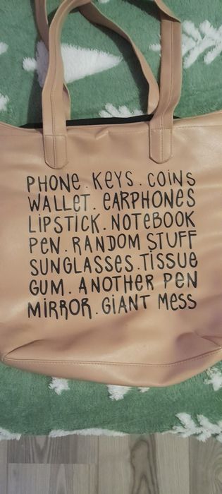 Torba z napisami damska