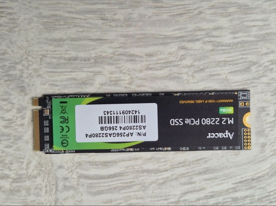 M.2 SSD диск 256GB Apacer AS2280P4 (PCI-e 3.0 x4. NVMe). TradeIN