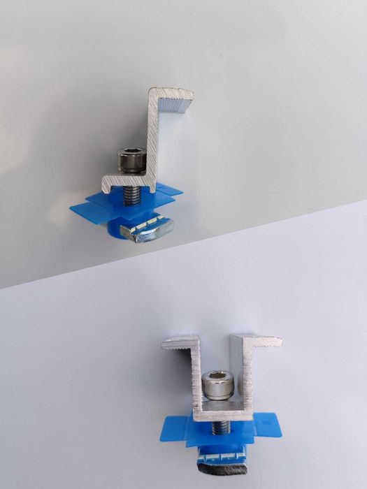 Комплекти кріплення /прижими для сонячних панелей крайні /міжпанельні.