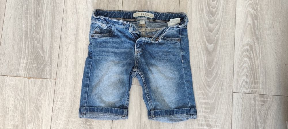 Szorty chłopięce jeansowe krótkie spodenki 128