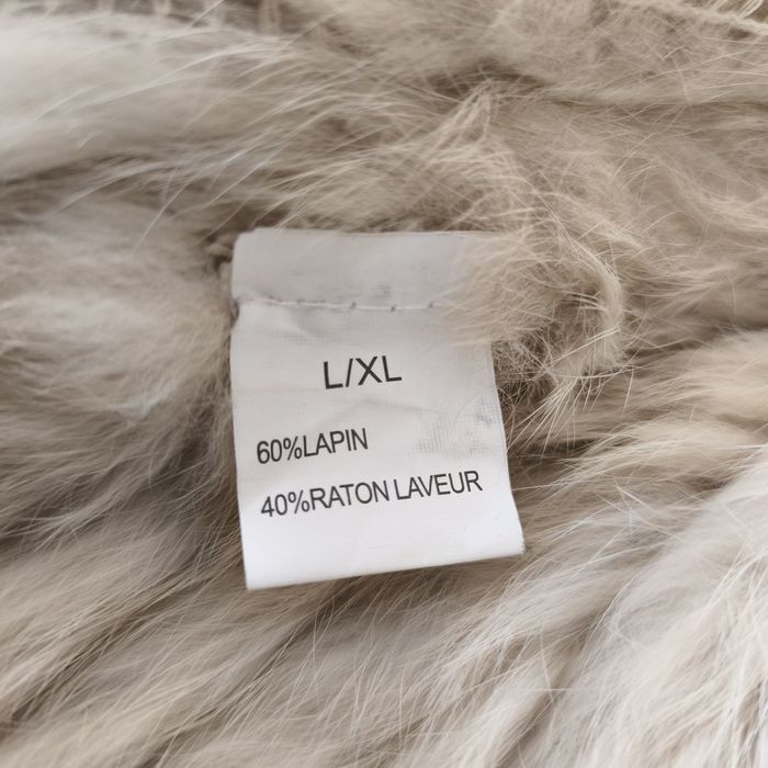 Colete de Pele Natural – Coelho & Guaxinim (L/XL)