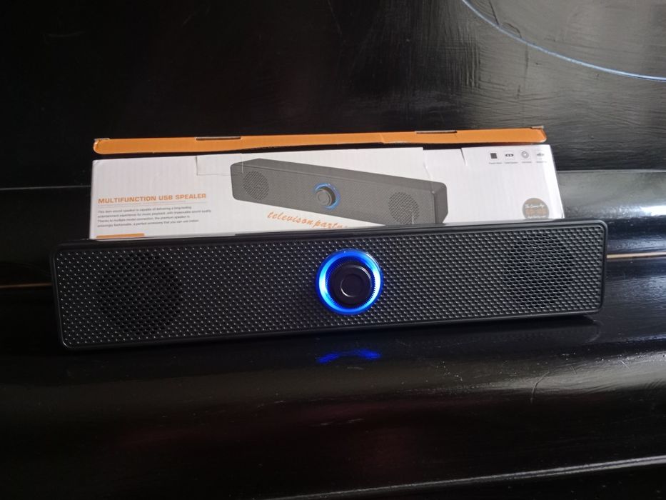 Nowy Soundbar Głośnik Komputerowy E-1002D | 6W | LED | AUX | USB