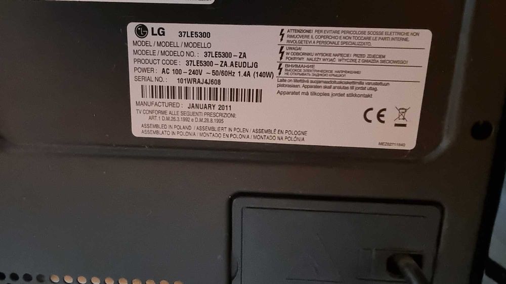 Telewizor 37 cale LG 37LE5300