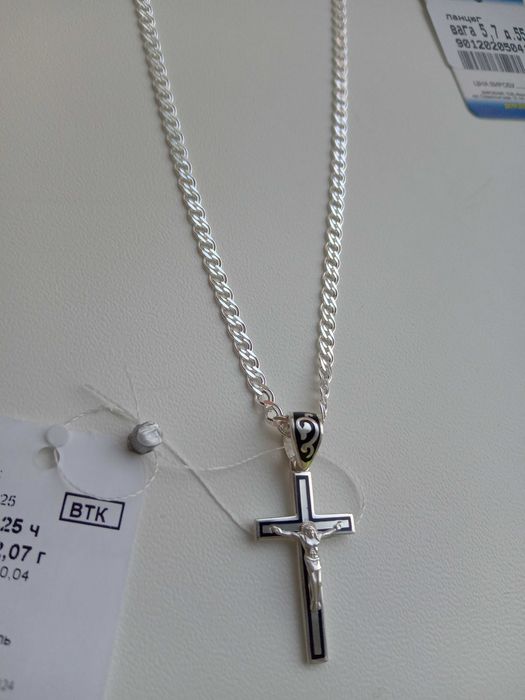 Серебряная цепочка Мона Лиза Нона 45 50 55 60 см женская ланцюг срібни