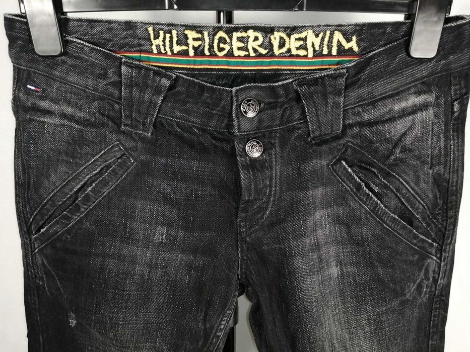 TOMMY HILFIGER Denim Nola Spodnie 3/4 Damskie 29 Oryginalne Rybaczki