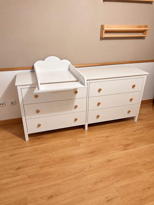 Cómoda IKEA com 6 gavetas + muda-fraldas amovível