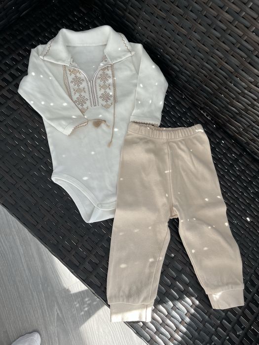 Вишитий набір для хлопчика боді та штани ЯсенСвіт