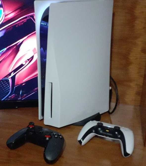 PlayStation 5 com leitor , 2 comandos e 5 jogos
