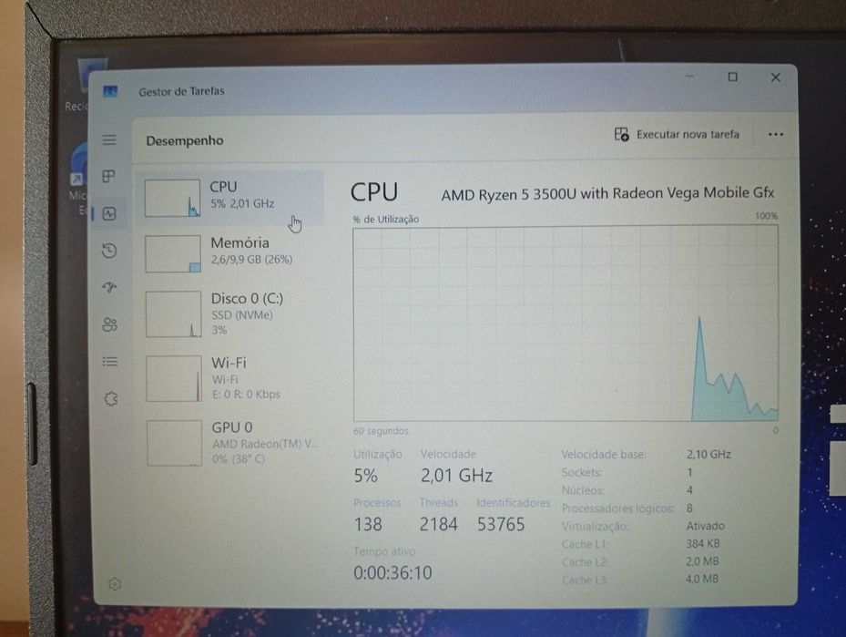 Acer A315 RYZEN 5 3500U + 12GB RAM + SSD