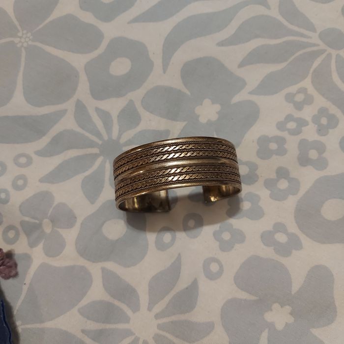 Bransoletka mankietowa 3,5cm egipskie srebro 925