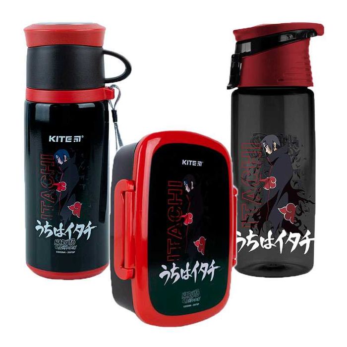 Термос 23-305 + Пляшечка 23-401 + Ланчбокс 23-163 KITE Naruto
