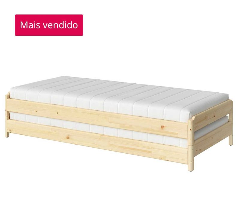 Cama empilhável - serve de sofá, cama solteiro ou de casal