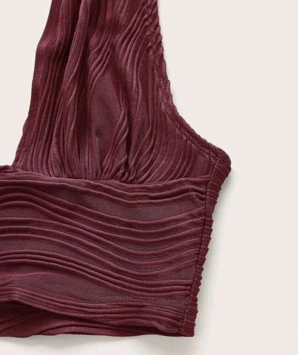 Top alças bordeaux novo