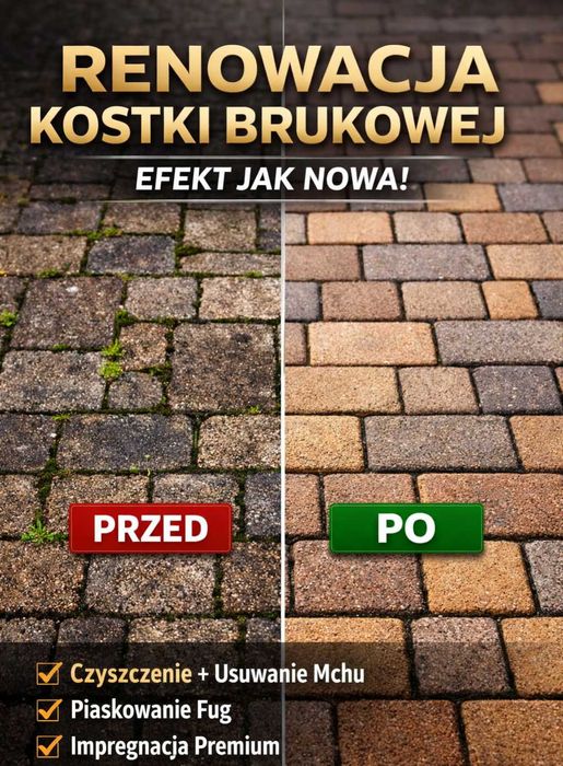 Profesjonalne Czyszczenie Kostki Brukowej + Impregnacja