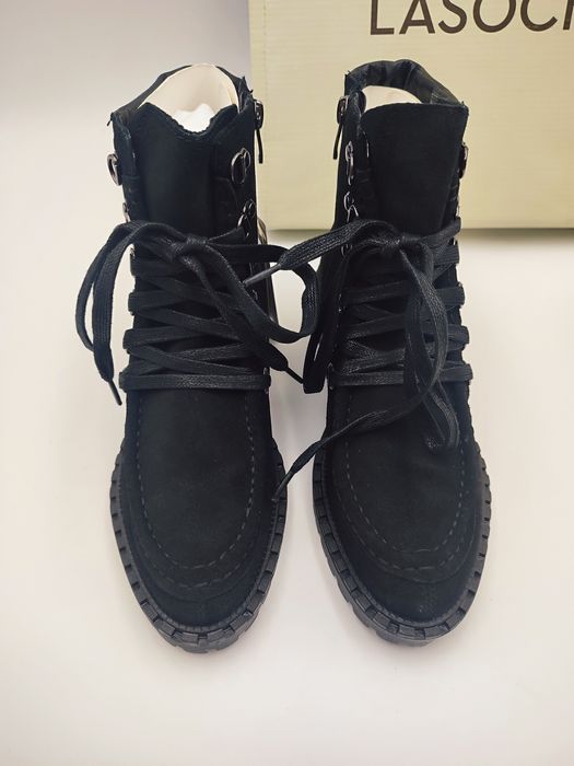 Botki trzewiki skóra naturalna skórzane ankle boots workery old money
