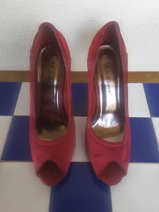 Sapatos de Salto Peep Toe