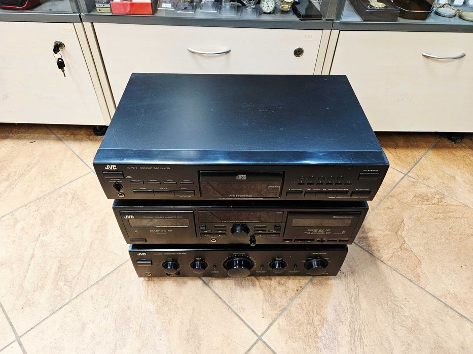 Zestaw audio JVC AX-A372 + TD-W208 + XL-V274