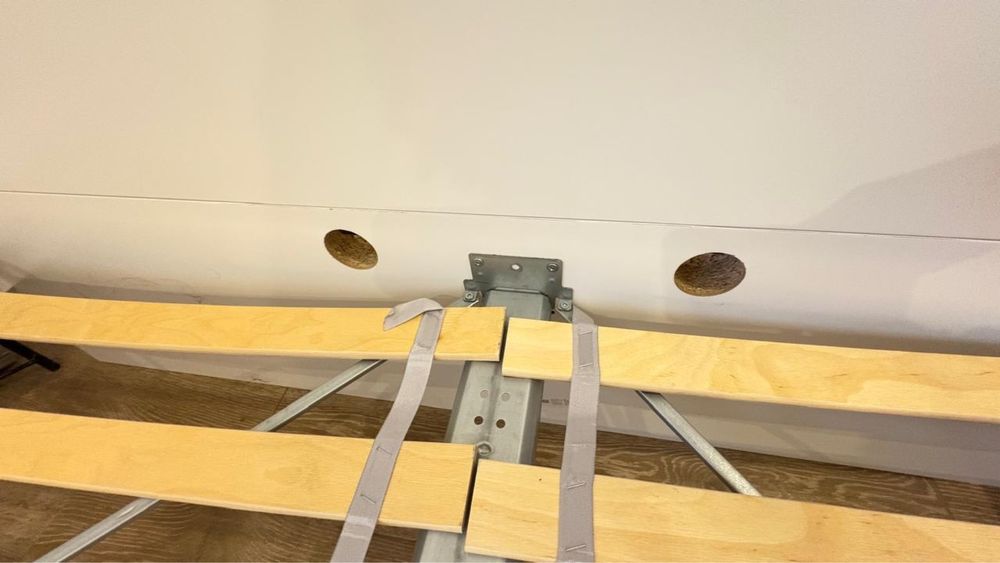 Cama de casal 140x200 cm branca