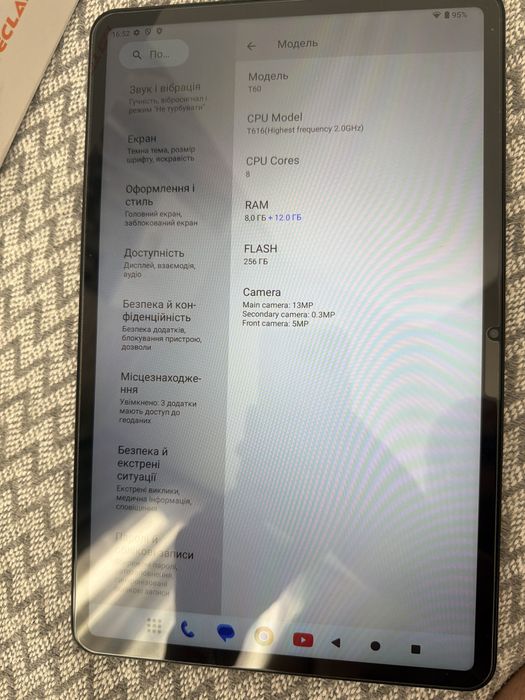 Планшет Teslast T60 20/256gb, 12”