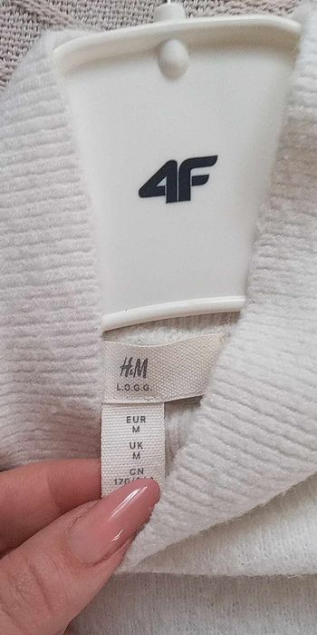 Cienki sweterek H&M na wiosnę r.M kolor słoniowej kości