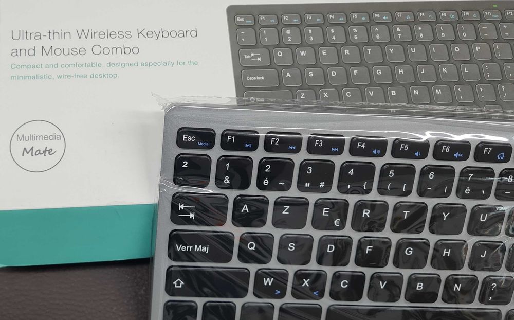 Teclado e rato sem fios ultrafinos Jelly Comb