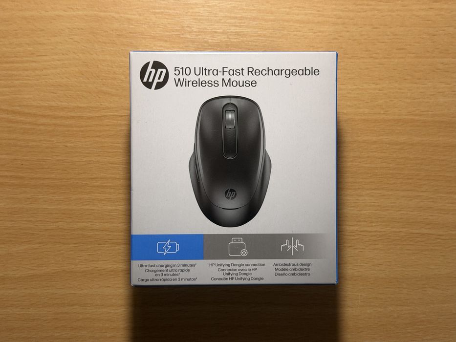 Мишка HP 510 Ultra-Fast Rechargeable Wireless Black (9C2F6AA)