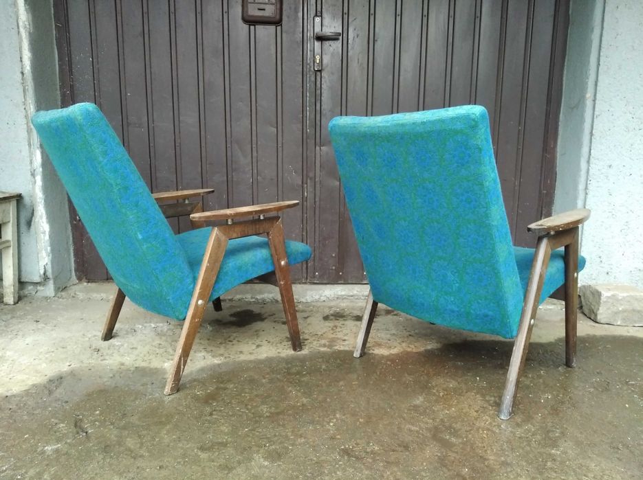Zabytkowy fotel TON SMIDEK typ 6950 Czechosłowacja PRL antyk 2 sztuki