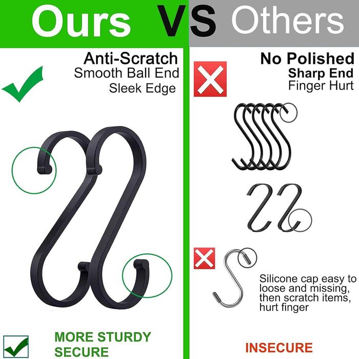 Haczyki haczyk GAViA S-Hooks 10 szt. aluminiowe matowa czerń