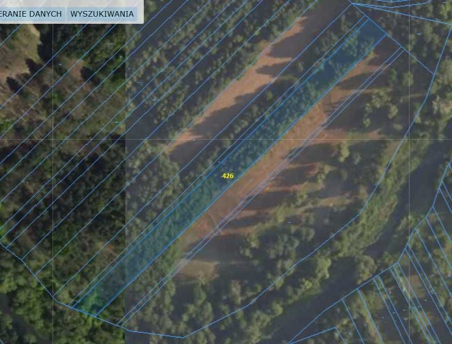 Działka leśna w Zawadach z dostępem do rzeki Liswarta