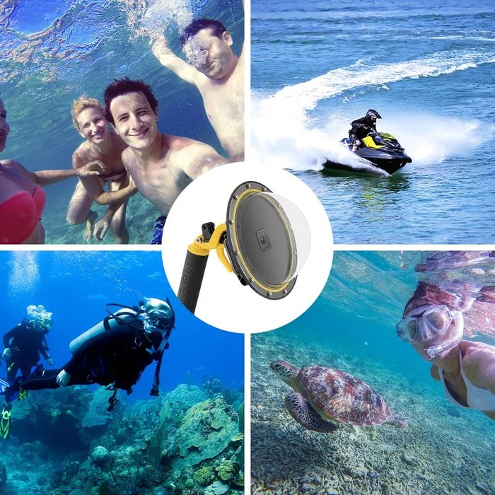 Telesin Dome for GoPro Hero 12, Compatible with GoPro 9, 10, and 11 + NEW Shutter Trigger64284488861441124