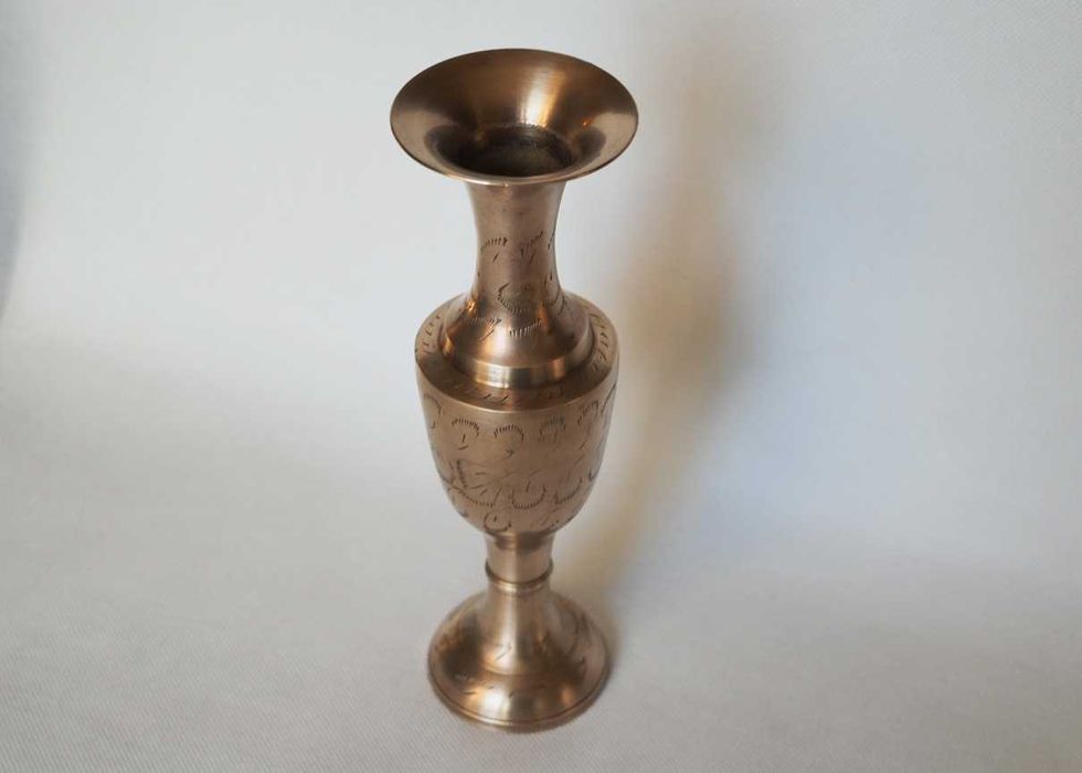 Wazon mosiężny wysoki 25 cm