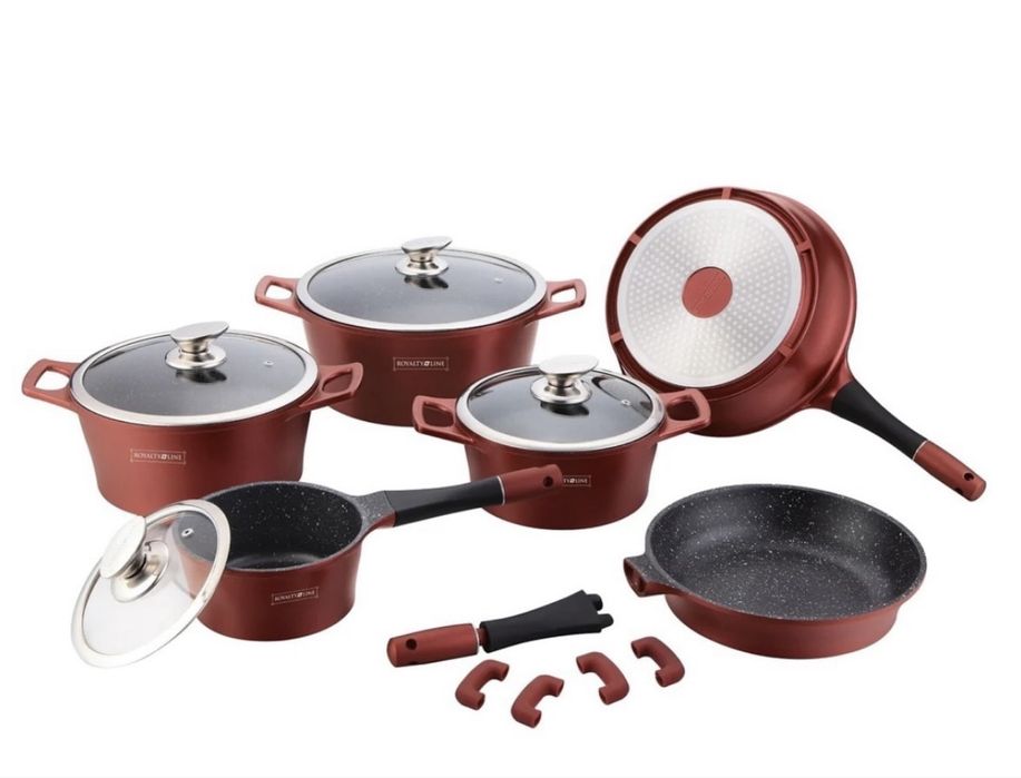 Conjunto de 3 panelas, 2 sertãs e uma caçarola