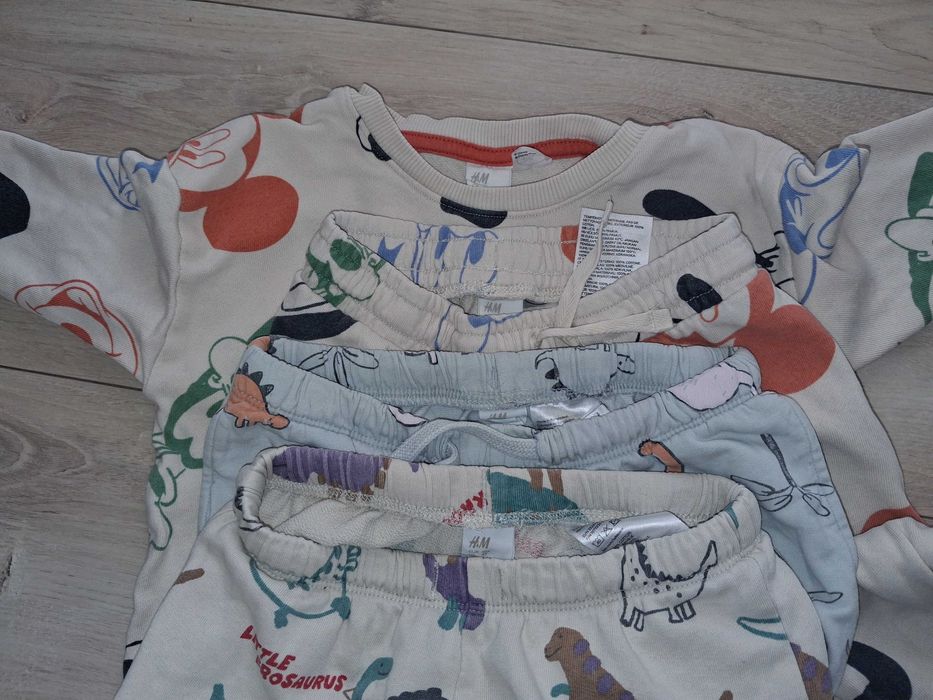 Komplet H&M Myszka Miki Bluza 104 + 2x Spodnie H&M 104