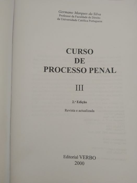 Curso de Processo Penal III Germano Marques da Silva