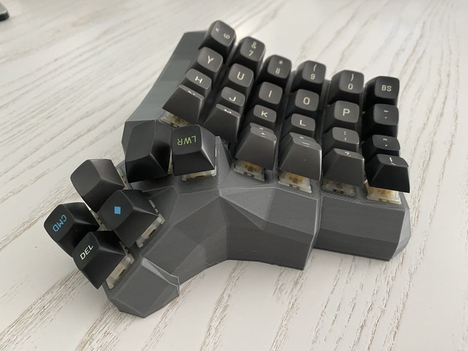 Механічна спліт клавіатура Dactyl Manuform 5x6 з підтримкою Vial