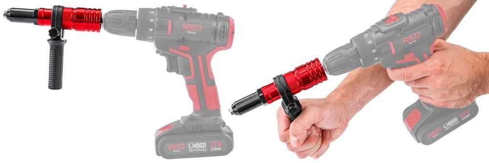 Nitownica na wkrętarkę adapter do nitów