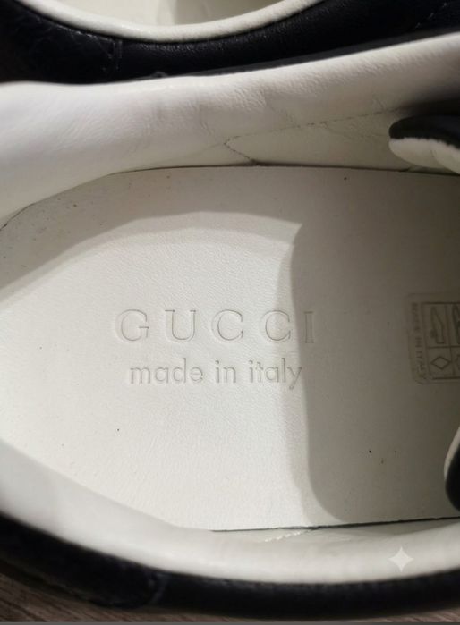 Мужские кожаные Gucci оригинал кеды, туфли р.43