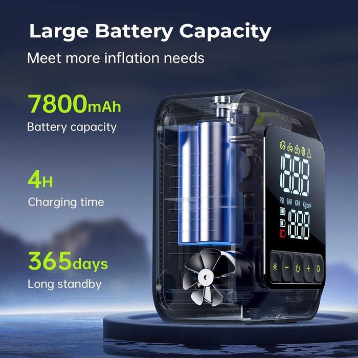 Pompka do kół kompresor