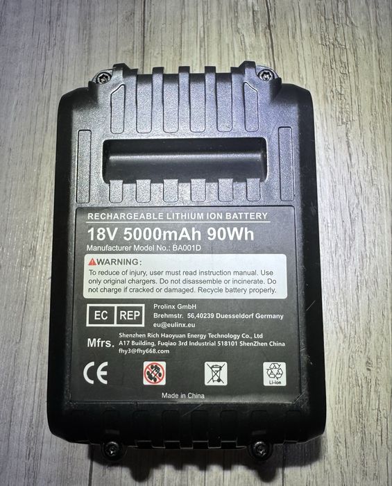 Акумулятор для DeWALT 5 Ач Li-Ion 18V 90Wh