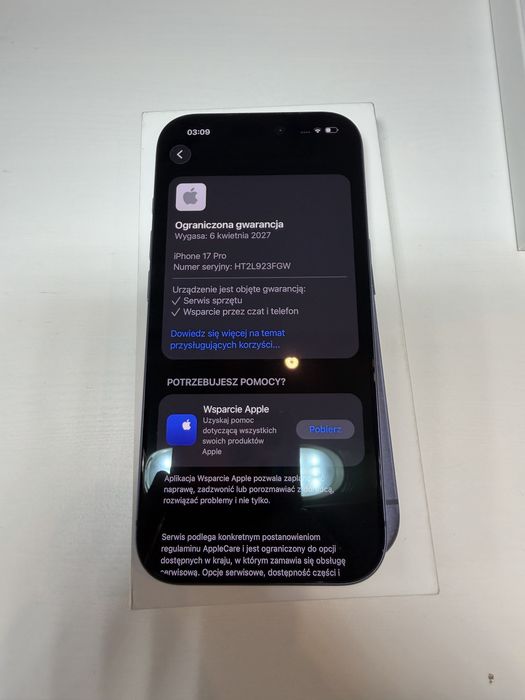 Iphone 17 Pro 256GB 100%B 23 cykle gwarancja!