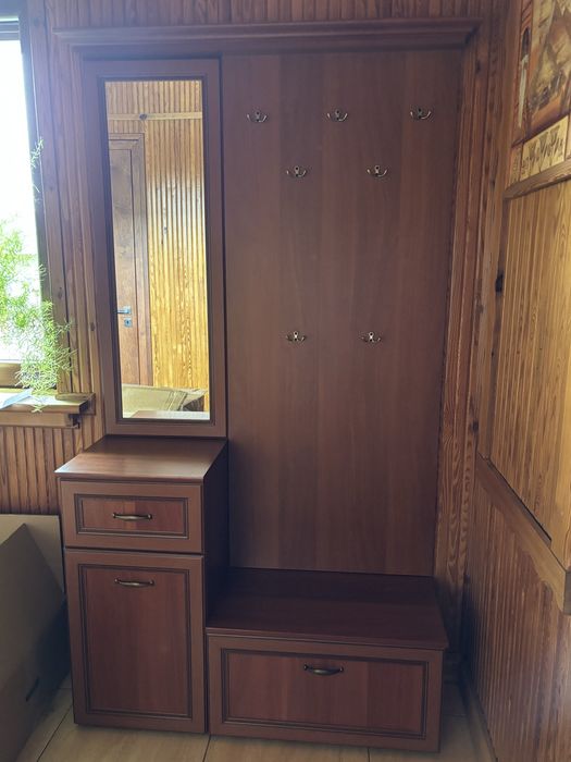 Garderoba szafka do wiatrołapu ganku przedpokoju brąz lustro