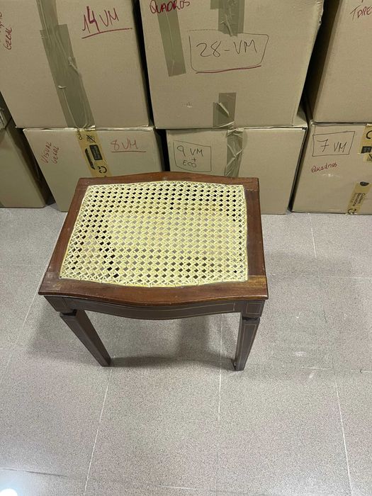 Bancos antigos vintage de assento em vime "Viennese braid"