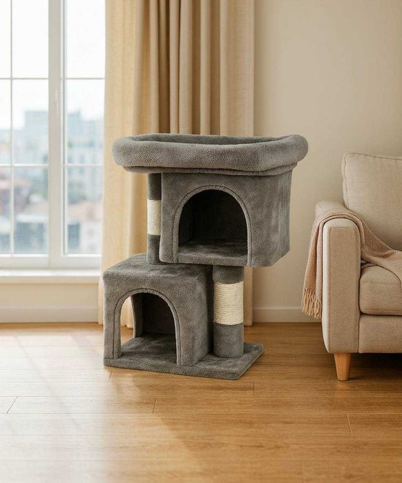 Drapak Dla Kota Wieża Legowisko Do Leżenia Domek Budka 2 Poz. Tunel